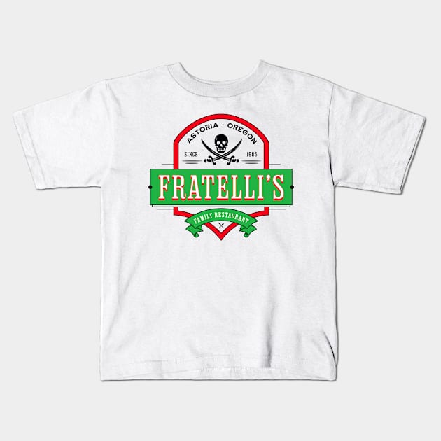 Fratelli's Family Restaurant Kids T-Shirt by Three Meat Curry